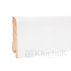 Плинтус Kluchuk White Plinth Дуб Профиль Евро (артикул KLW-01, высота 60 мм, 2.2 м.п.)